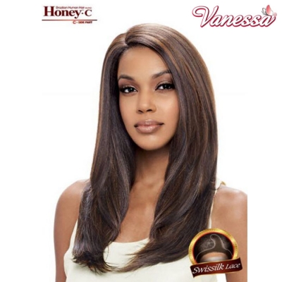 Vanessa Honey-C Brazilian Human Hair Blend Lace Front Wig - TCHB OJEX